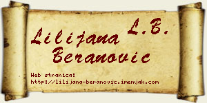 Lilijana Beranović vizit kartica